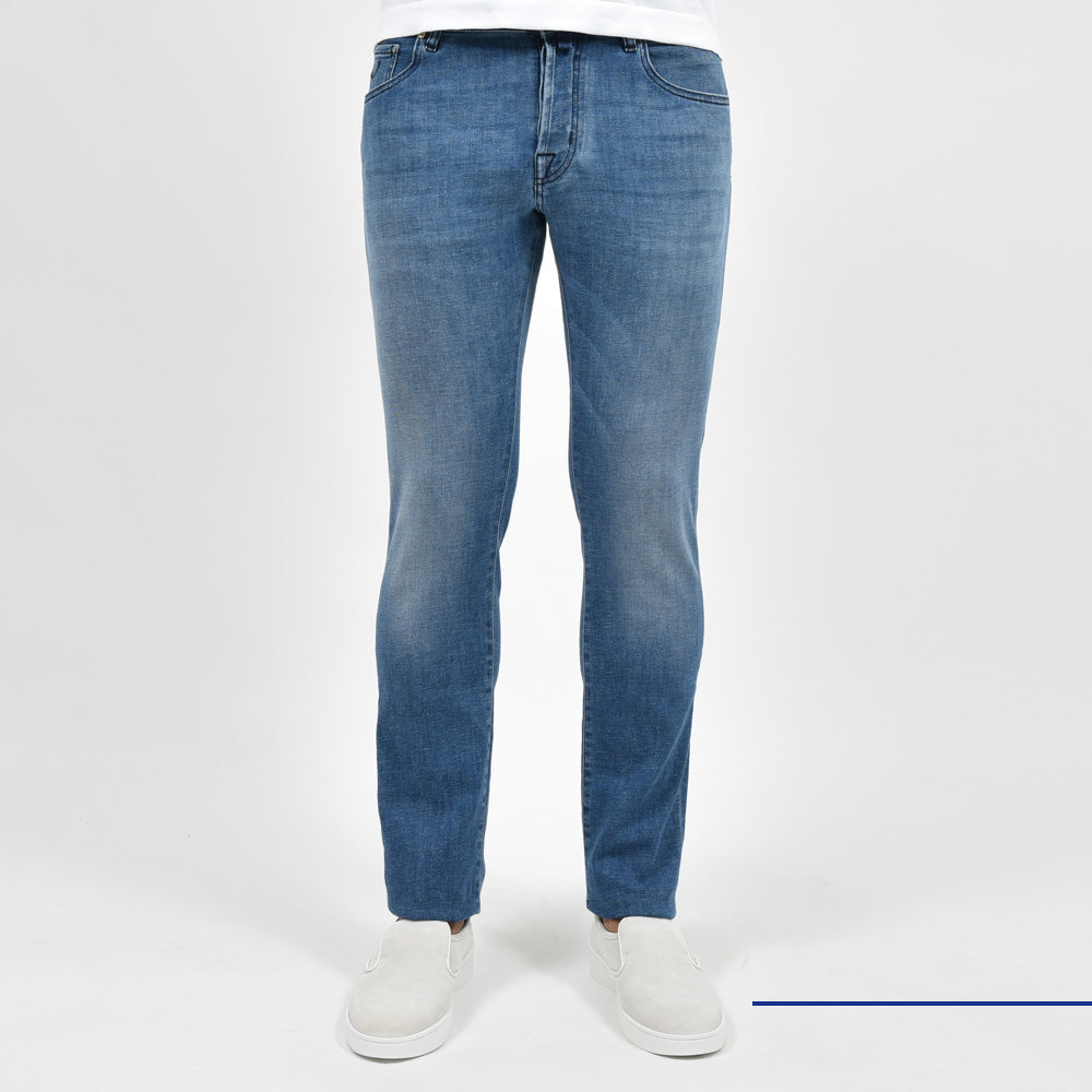 JACOB COHEN(ヤコブコーエン) NICKニック PREMIUM EDITION ウォッシュドコットンリネンポリストレッチテーパードフィットデニム 226-12152
