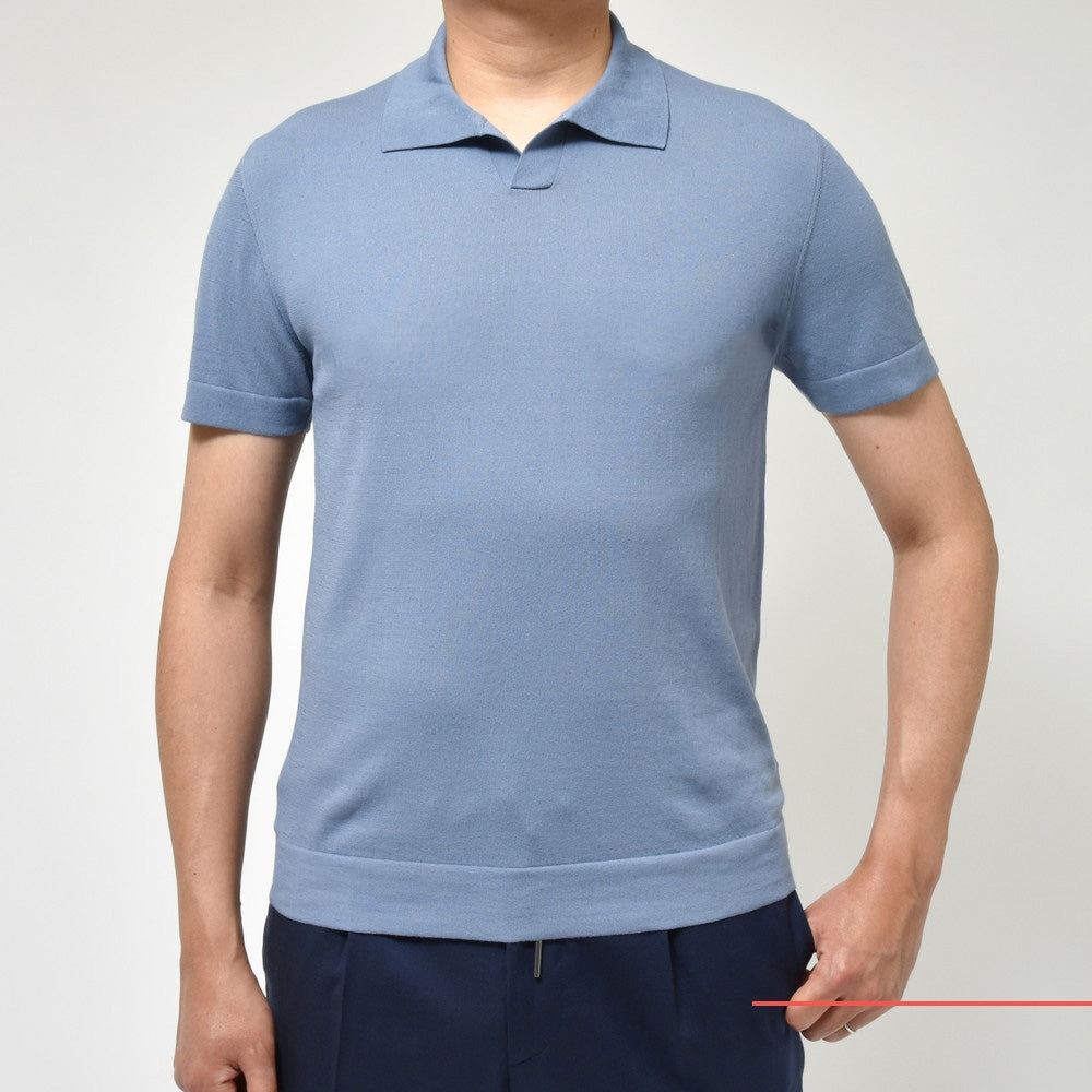 ZANONE(ザノーネ) 16ゲージコットンシルクS/Sスキッパーポロニット POLO MC/SLIM FIT/813193/ZM371 16405