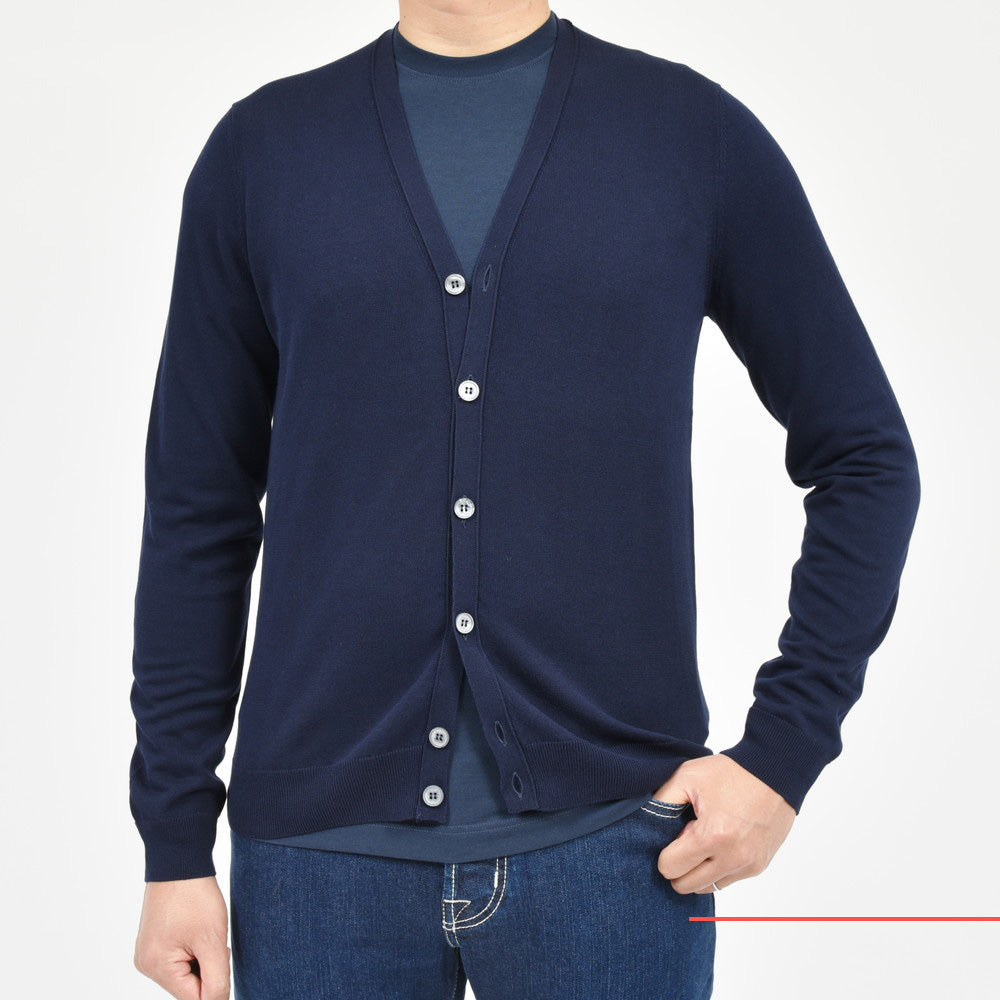 ZANONE(ザノーネ) 12ゲージクレープコットンニットカーディガン CARDIGAN/SLIM FIT/813183/ZY318/15690