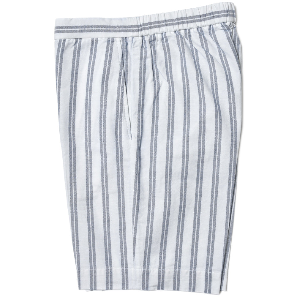 GLANSHIRT(グランシャツ) コットンピンオックスストライプS/Sシャーリングショーツ 5XTA00/G6026/12508