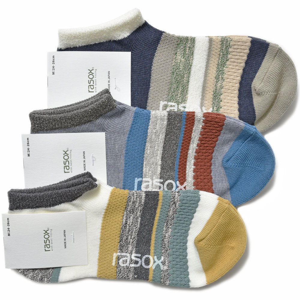 rasox(ラソックス) マルチボーダースニーカーインソックス CA211SN03