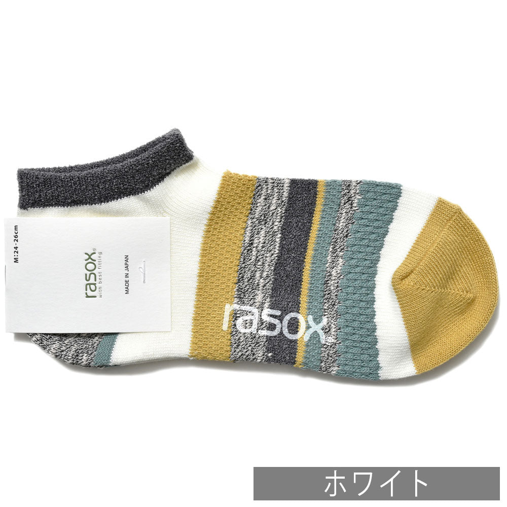 rasox(ラソックス) マルチボーダースニーカーインソックス CA211SN03