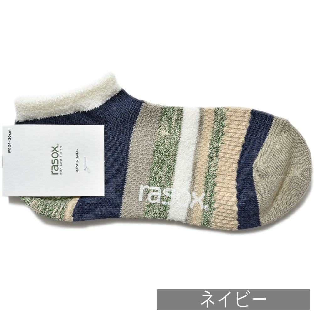 rasox(ラソックス) マルチボーダースニーカーインソックス CA211SN03