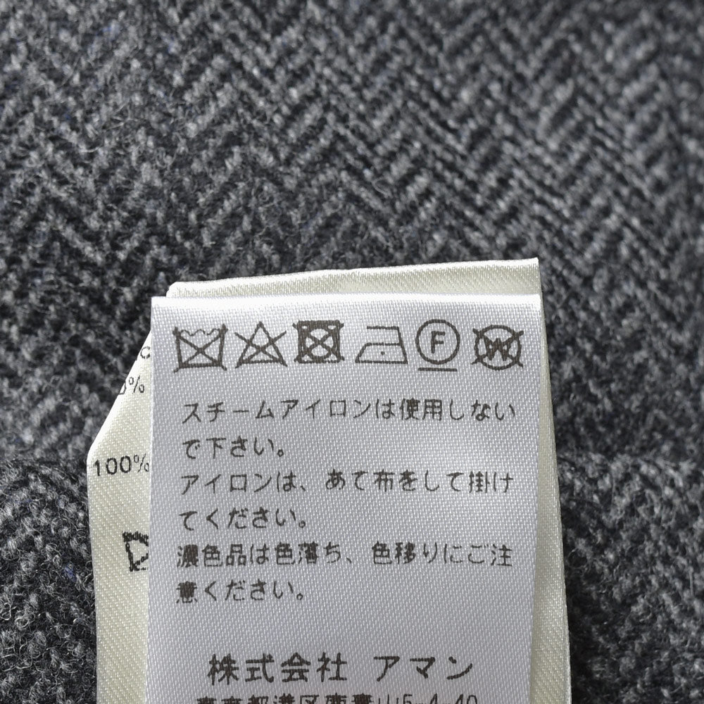 BERWICH(ベルウィッチ) BERTOベルト ウールライトツィードヘリンボーン1プリーツバックシャーリングテーパードパンツ AM1513