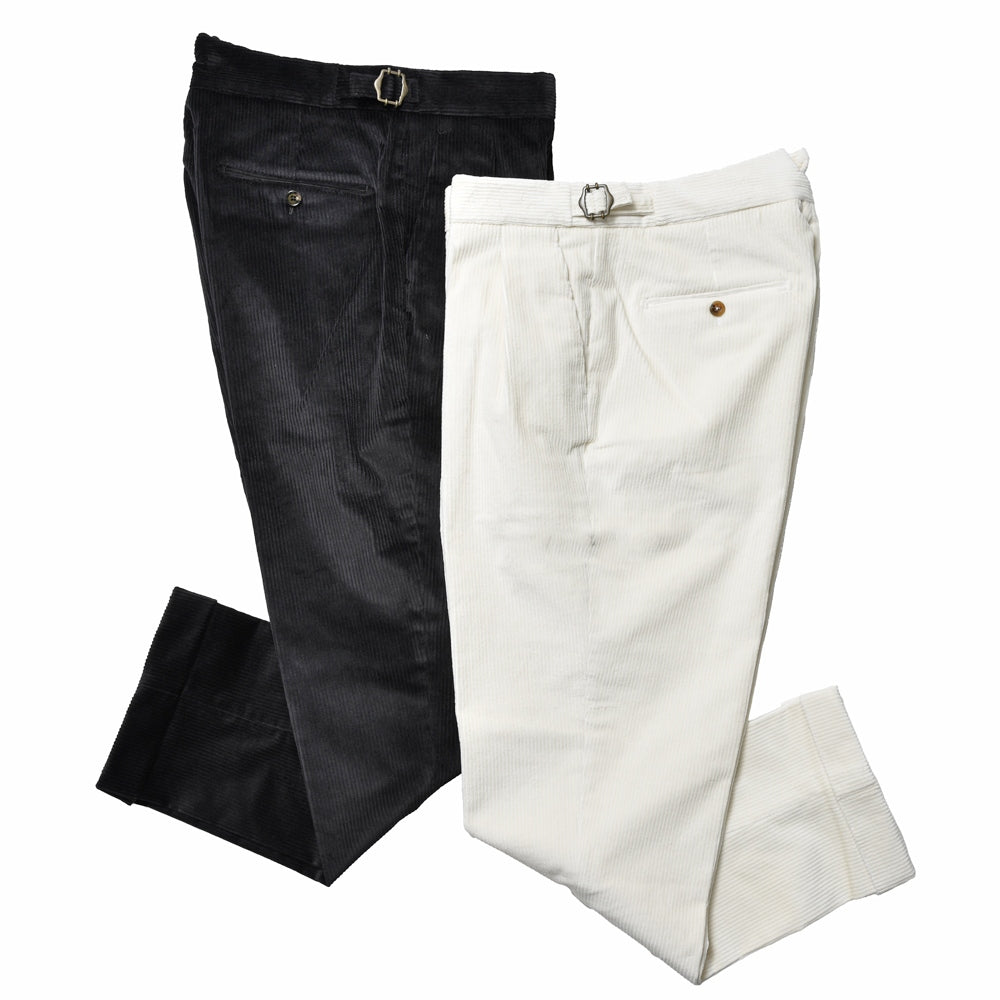 BERWICH(ベルウィッチ) SCOTCHスコッチ ストレッチコットンコーデュロイ2インプリーツテーパードクロップドパンツ DV1350X