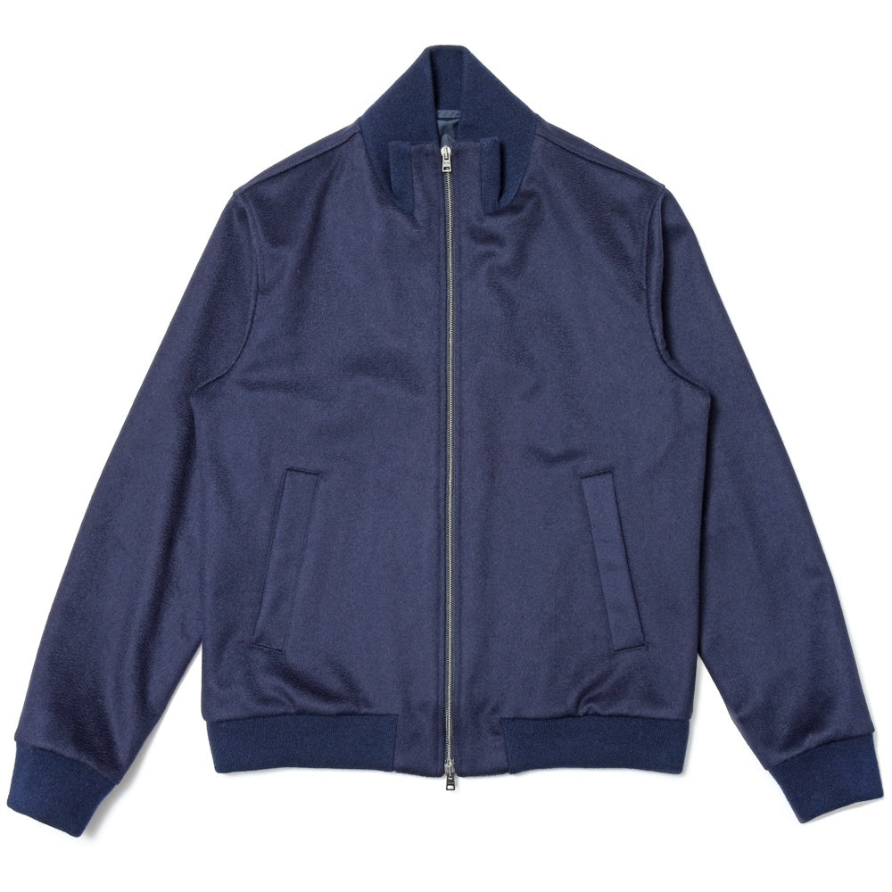 HERNO(ヘルノ) RESORTリゾート ウールナイロンカシミアダブルフェイスフランネルスタンドカラーリブブルゾン GI00055UR-33417