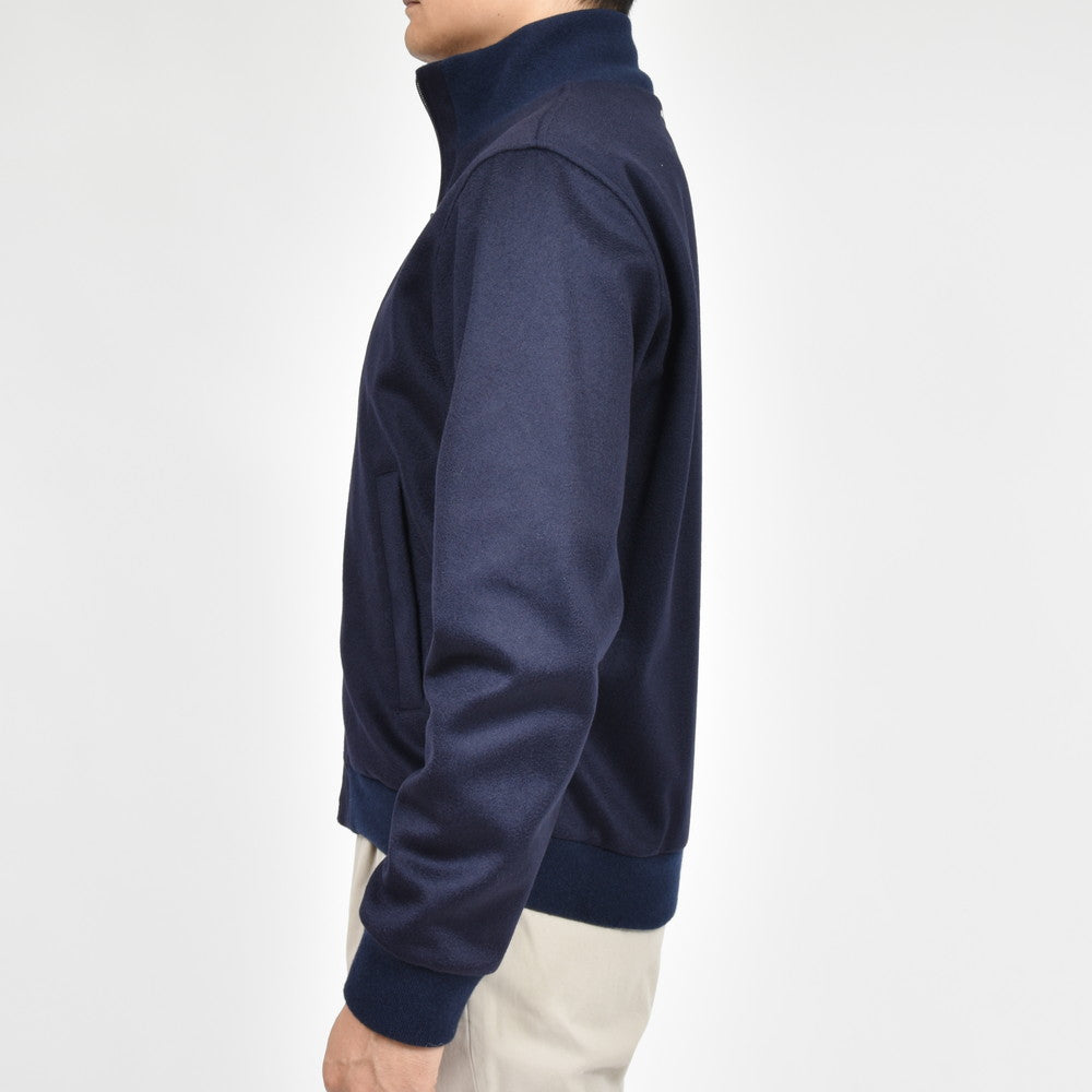HERNO(ヘルノ) RESORTリゾート ウールナイロンカシミアダブルフェイスフランネルスタンドカラーリブブルゾン GI00055UR-33417