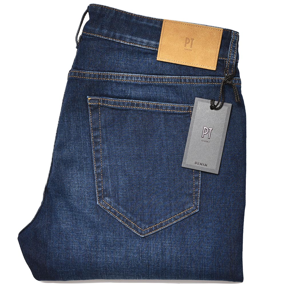 PT TORINO DENIM ピーティートリノデニム コットン ポリエステル ストレッチ ウォッシュド デニムパンツ SWING/SUPERSLIM FIT/CA5930