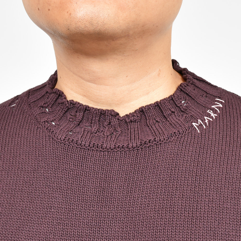 MARNI(マルニ) コットンダメージクルーネックニット GCMG0210A0 UFC652