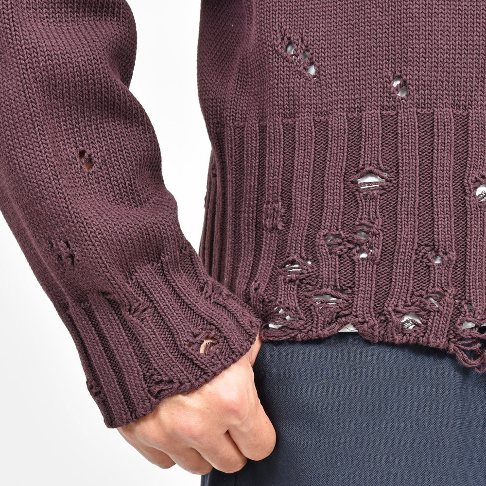 MARNI(マルニ) コットンダメージクルーネックニット GCMG0210A0 UFC652