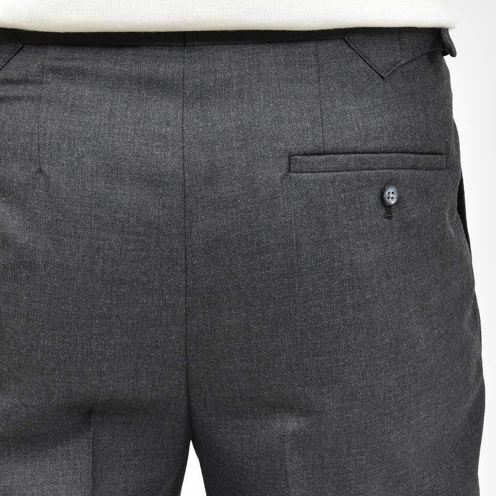 Fumiya Hirano THE TROUSERS フミヤヒラノトラウザーズ ウール サキソニー サイドアジャスター 2インプリーツ ドレスパンツ REGENT