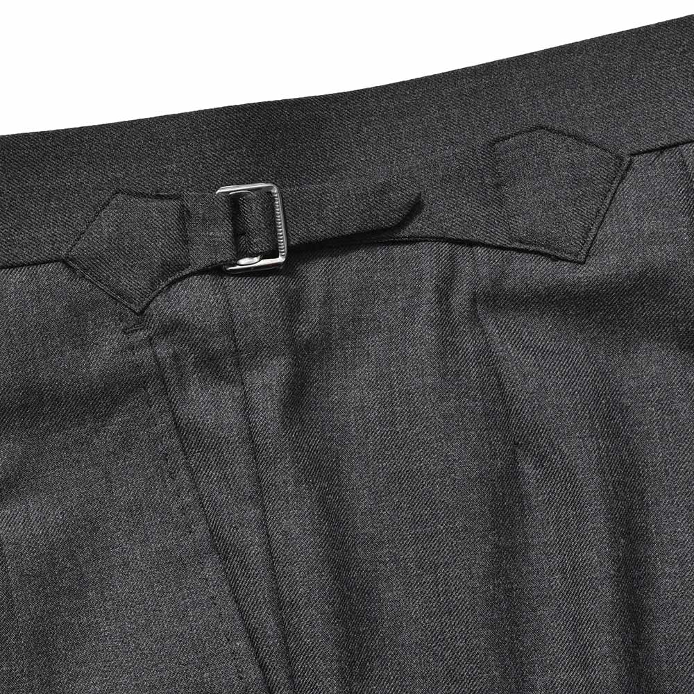 Fumiya Hirano THE TROUSERS フミヤヒラノトラウザーズ ウール サキソニー サイドアジャスター 2インプリーツ ドレスパンツ REGENT