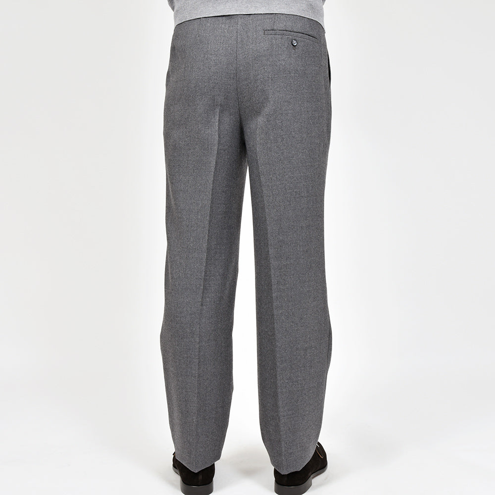 Fumiya Hirano THE TROUSERS フミヤヒラノトラウザーズ ウール ライトフランネル サイドアジャスター 2インプリーツ ドレスパンツ REGENT