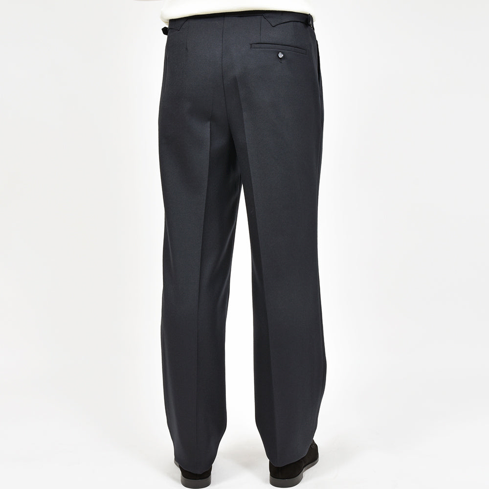 Fumiya Hirano THE TROUSERS フミヤヒラノトラウザーズ ウール ライトフランネル サイドアジャスター 2インプリーツ ドレスパンツ REGENT