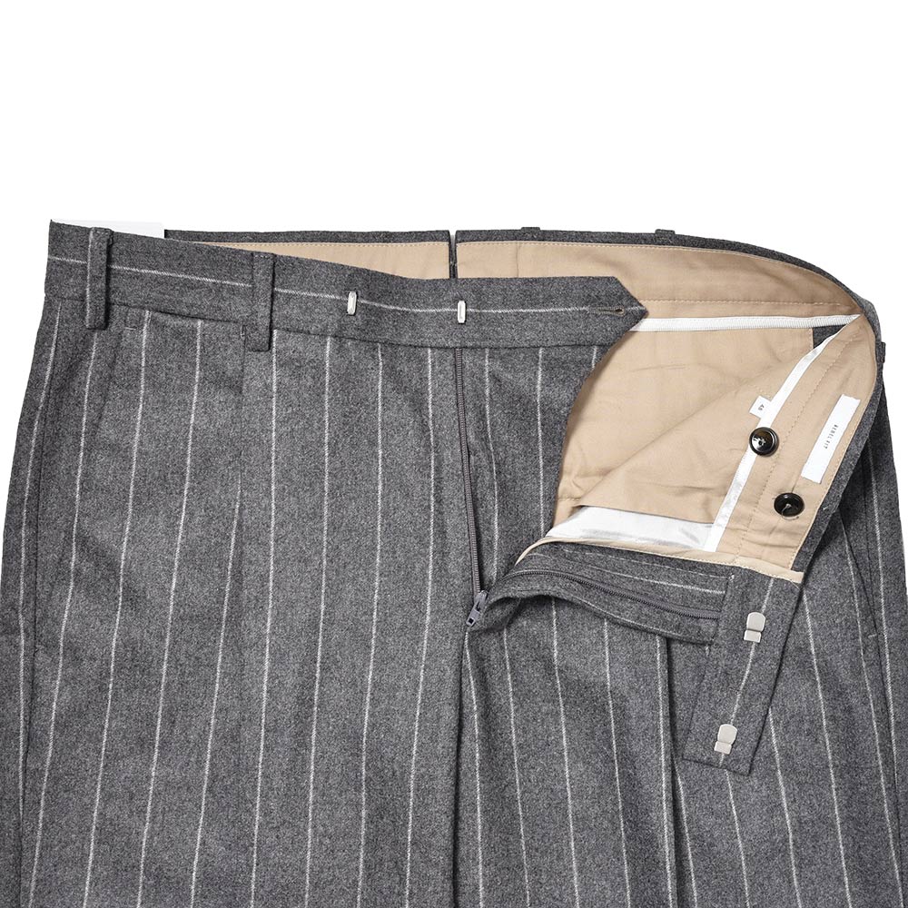 PT TORINO ピーティー トリノ Edge ヴァージンウール カシミヤ ストレッチ フランネル ストライプ 1プリーツ パンツ REBEL FIT/TO02