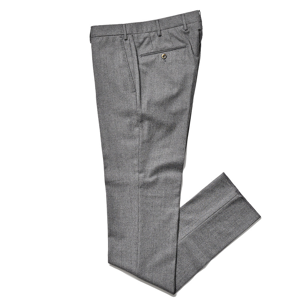 PT TORINO ピーティー トリノ Travel ヴァージンウール ライトフランネル ハウンドトゥース ノープリーツ ドレスパンツ SUPERSLIM FIT/MR82