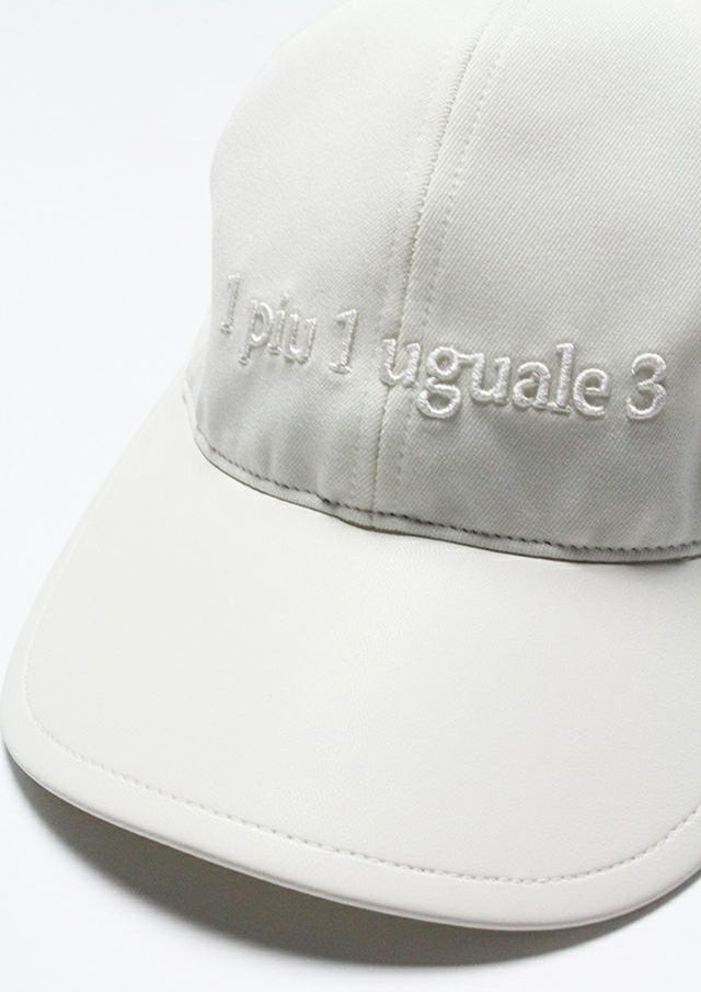 ウノピゥウノウグァーレトレ / 113 POLO CAP / BULKY TWILL/SYNTHETIC LEATHER/MRG555-POE474