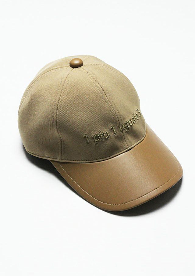 ウノピゥウノウグァーレトレ / 113 POLO CAP / BULKY TWILL/SYNTHETIC LEATHER/MRG555-POE474