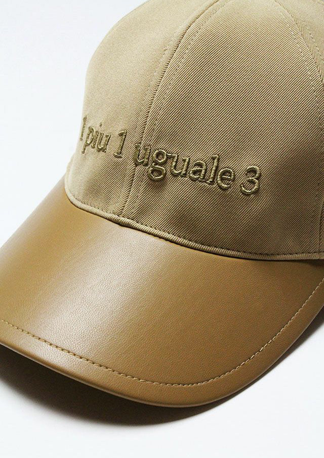ウノピゥウノウグァーレトレ / 113 POLO CAP / BULKY TWILL/SYNTHETIC LEATHER/MRG555-POE474