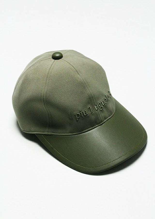 ウノピゥウノウグァーレトレ / 113 POLO CAP / BULKY TWILL/SYNTHETIC LEATHER/MRG555-POE474