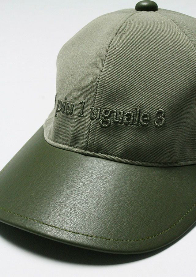 ウノピゥウノウグァーレトレ / 113 POLO CAP / BULKY TWILL/SYNTHETIC LEATHER/MRG555-POE474