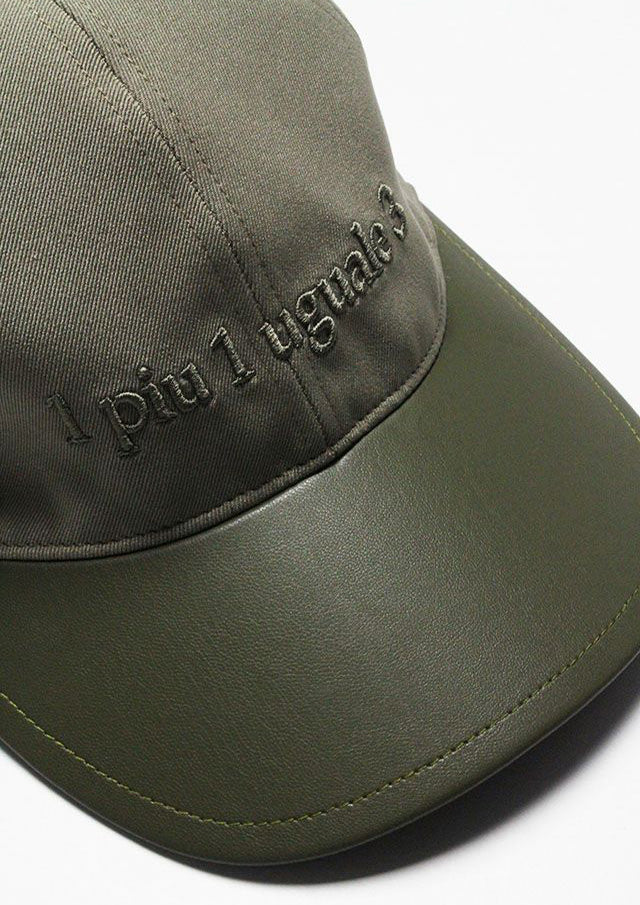 ウノピゥウノウグァーレトレ / 113 POLO CAP / BULKY TWILL/SYNTHETIC LEATHER/MRG555-POE474