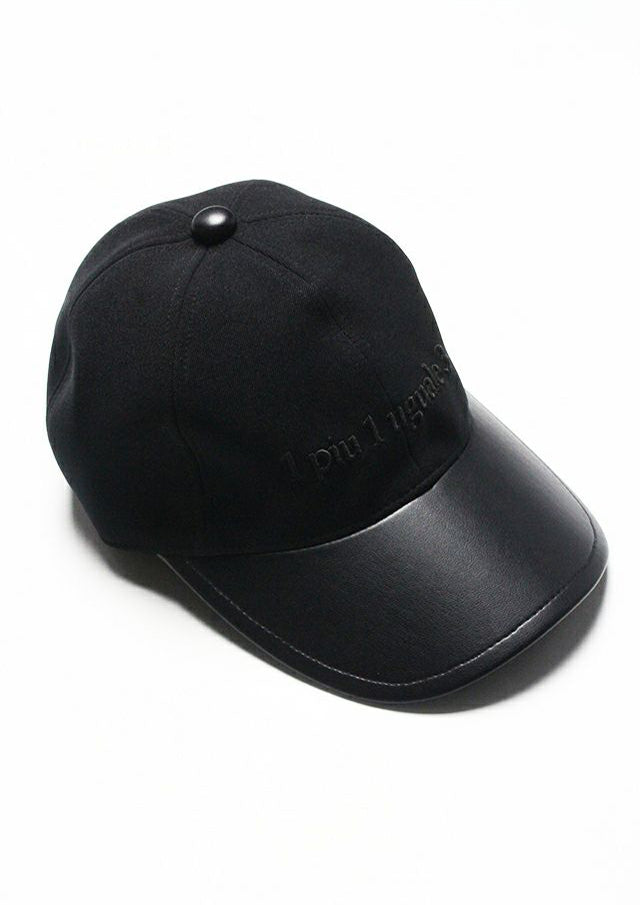 ウノピゥウノウグァーレトレ / 113 POLO CAP / BULKY TWILL/SYNTHETIC LEATHER/MRG555-POE474