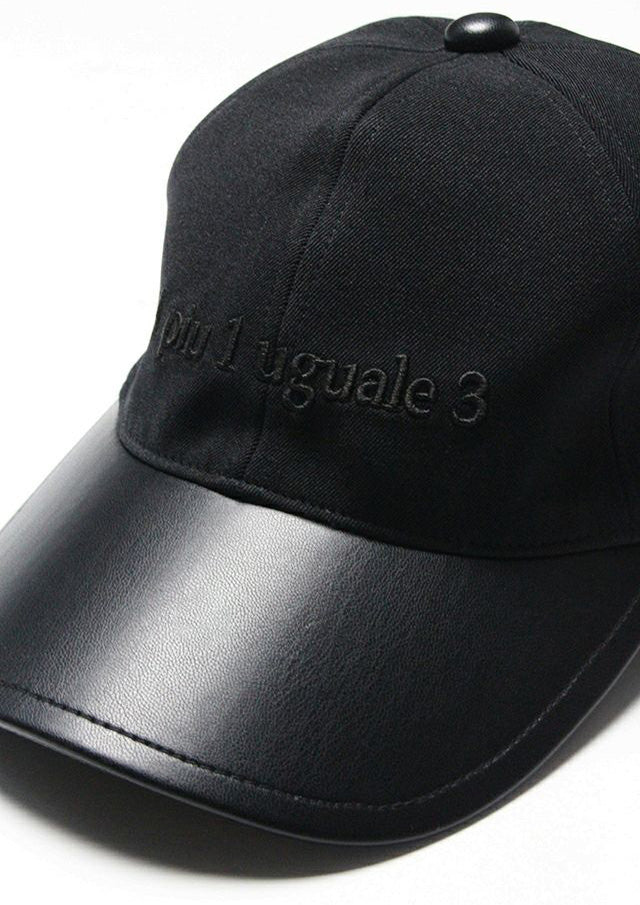 ウノピゥウノウグァーレトレ / 113 POLO CAP / BULKY TWILL/SYNTHETIC LEATHER/MRG555-POE474