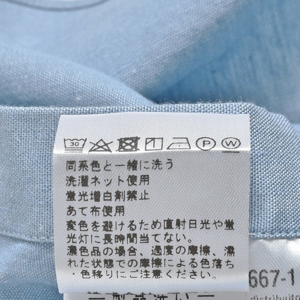 Finamore(フィナモレ) LUIGIルイジ/BALIバーリ ウォッシュドコットンシャンブレーワイドカラーシャツ A4002C