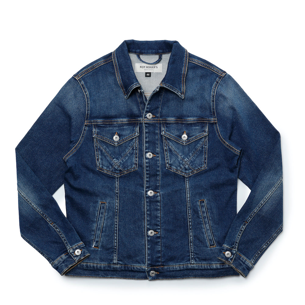 ロイ ロジャース / ジャージーデニム トラッカージャケット/Jacket Vieri JP MAN Authentic Fleece Indigo Mid real