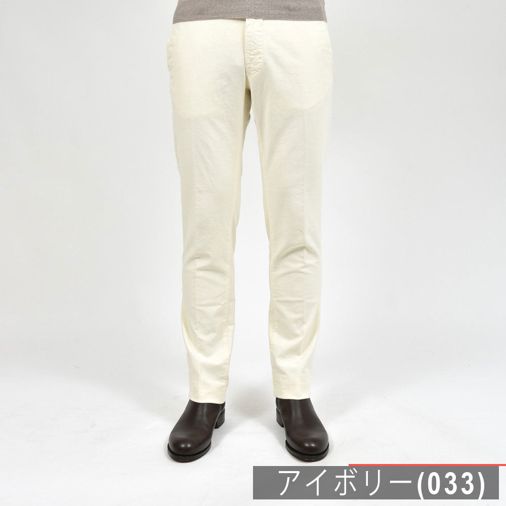 INCOTEX SLACKS(インコテックス スラックス) SLIM FIT ガーメントダイオーガニックコットンストレッチチノテーパードパンツ 18S100-4611D/21562/21563