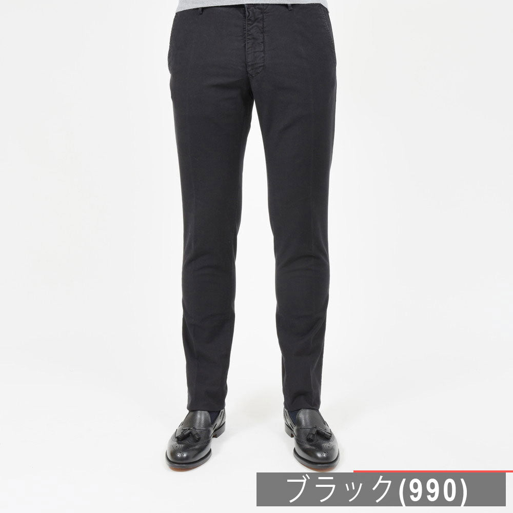 INCOTEX SLACKS(インコテックス スラックス) SLIM FIT ガーメントダイオーガニックコットンストレッチチノテーパードパンツ 18S100-4611D/21562/21563