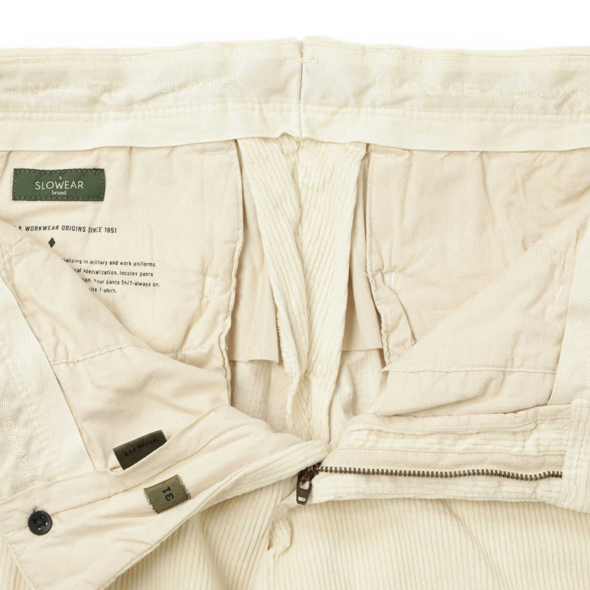 インコテックス / ストレッチ コーデュロイ コットン ウォッシュド パンツ / SLIM FIT SLACKS / SA100 / 4687A / オフホワイト