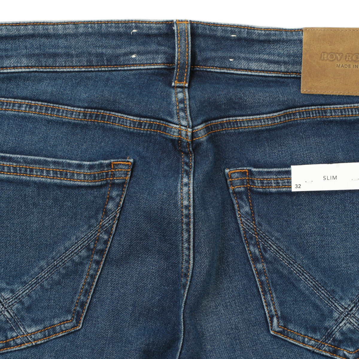 ロイロジャース / ストレッチ コットン ウォッシュド デニム / SLIM FIT / Leonardo Authentic Fleece / ブルー
