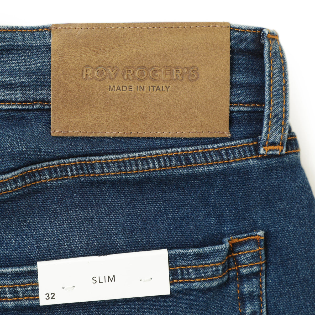 ロイロジャース / ストレッチ コットン ウォッシュド デニム / SLIM FIT / Leonardo Authentic Fleece / ブルー