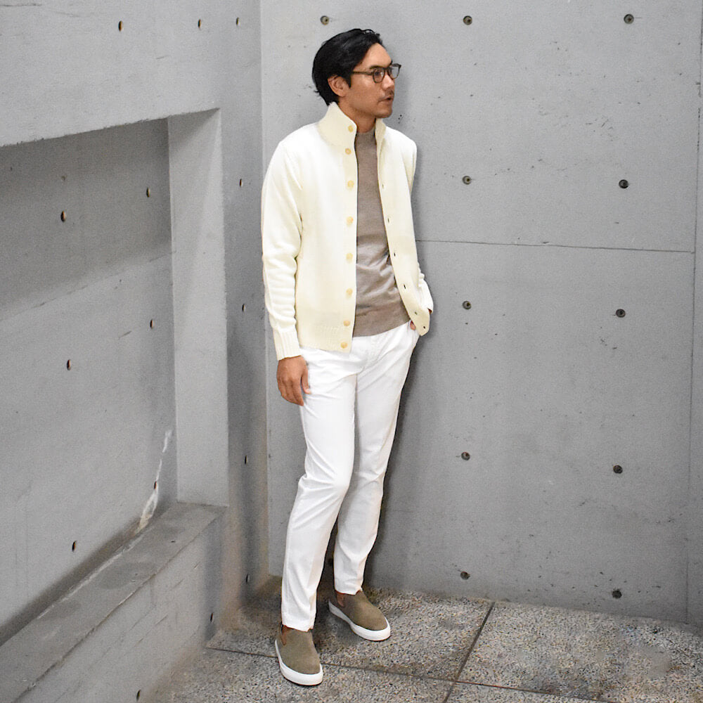 ザノーネ / ニット ブルゾン/CHIOTO(WOOL MERINOS)/812519 ZR229/Z3623/オフホワイト
