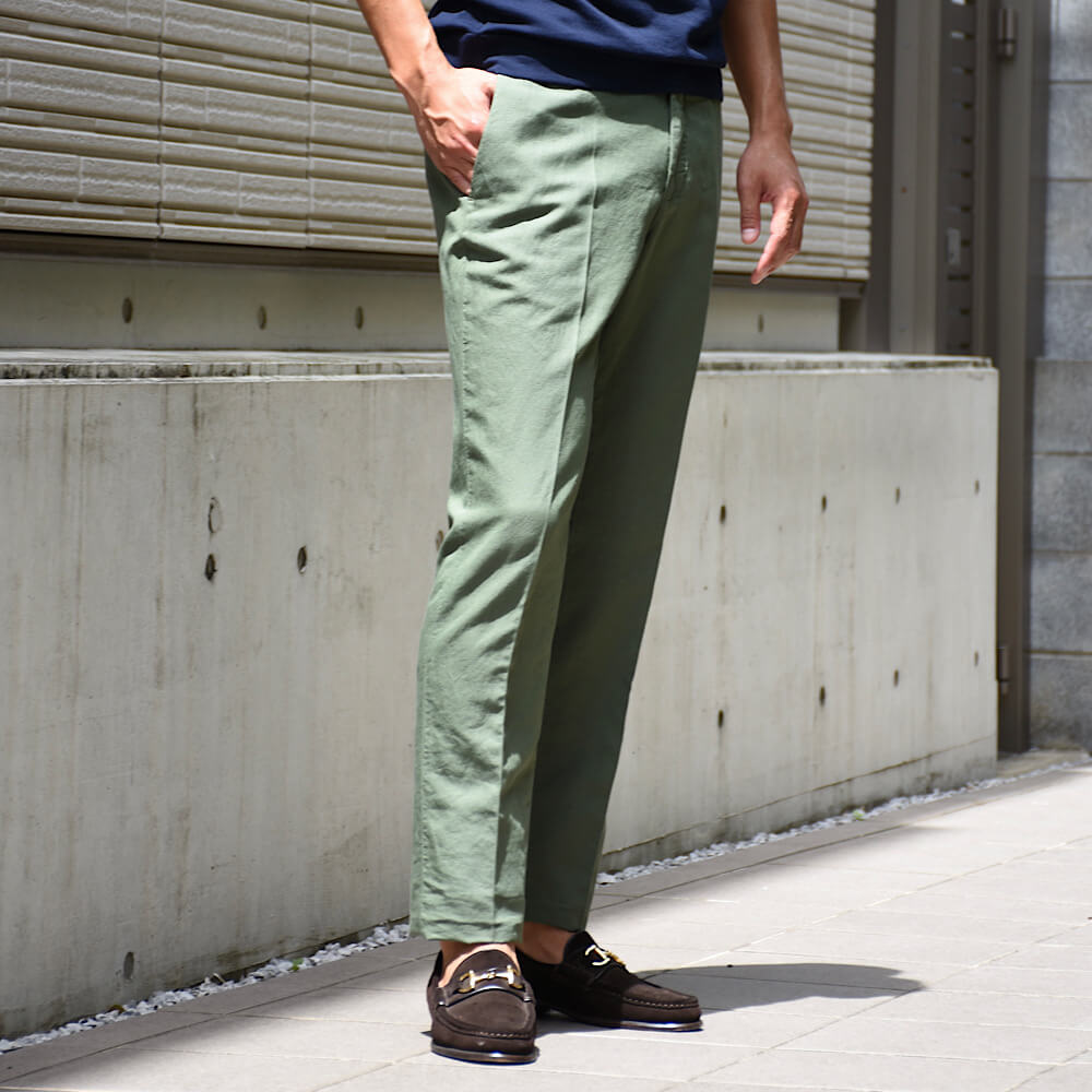 インコテックス / CHINOLINO(チノリノ) ノープリーツ パンツ/SLIM FIT/1W0030 9189A