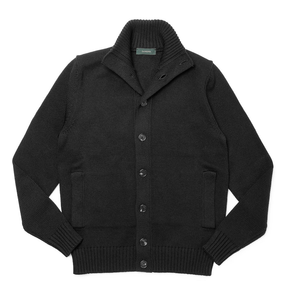 ザノーネ / ニット ブルゾン/CHIOTO(WOOL MERINOS)/810100 ZR229/Z0015/ブラック