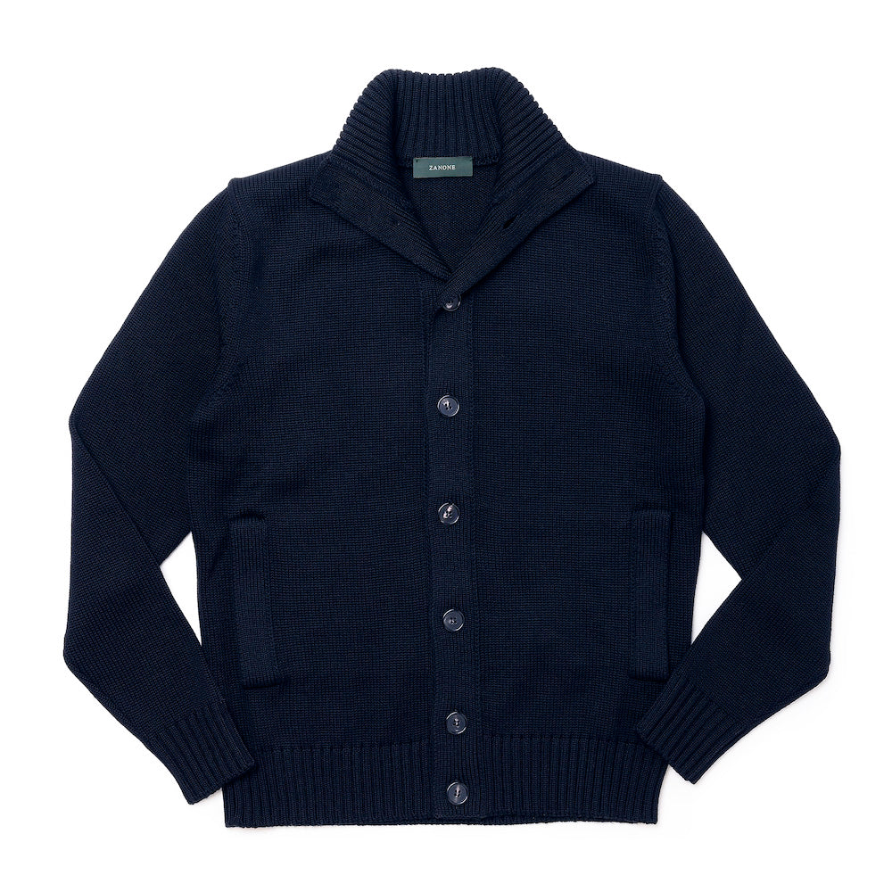 ザノーネ / ニット ブルゾン/CHIOTO(WOOL MERINOS)/810100 ZR229/Z1375/ダークネイビー