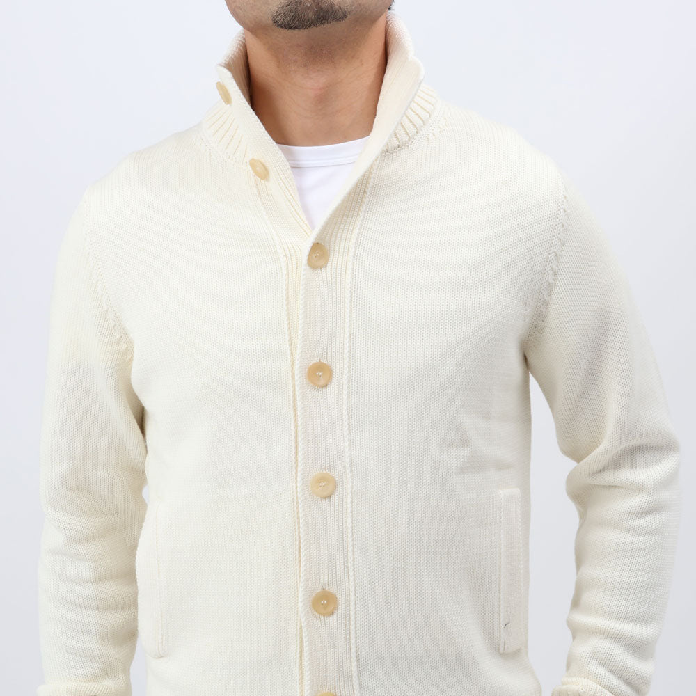 ザノーネ / ニット ブルゾン/CHIOTO(WOOL MERINOS)/812519 ZR229/Z3623/オフホワイト