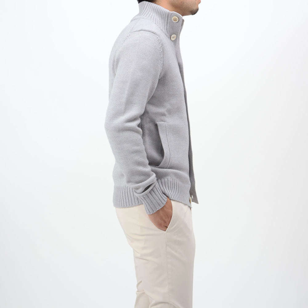 ザノーネ / ニット ブルゾン/CHIOTO(WOOL MERINOS)/810100 ZR229/Z1602/ライトグレー