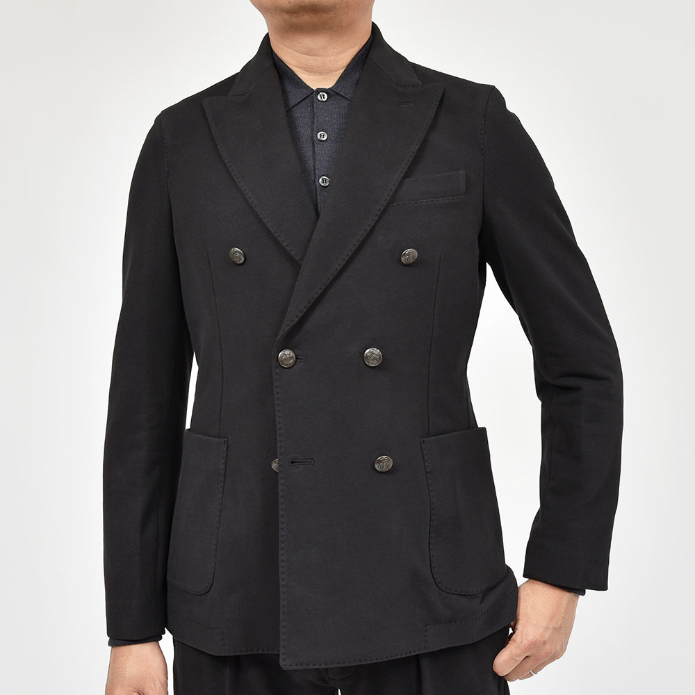 CIRCOLO 1901 チルコロ1901 コットン ストレッチ カシミヤタッチジャージー メタルボタン セットアップ対応 ダブル6Bジャケット