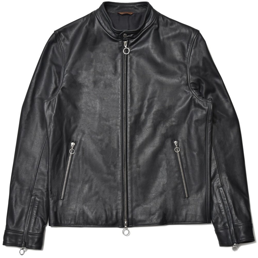 SERAPHIN(セラファン) BIKER ANDYバイカーアンディ カーフレザースタンドカラーシングルライダース 009-00