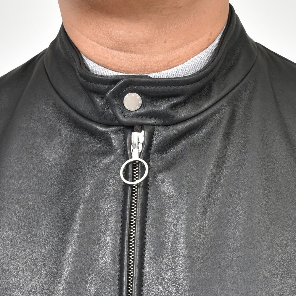 SERAPHIN(セラファン) BIKER ANDYバイカーアンディ カーフレザースタンドカラーシングルライダース 009-00