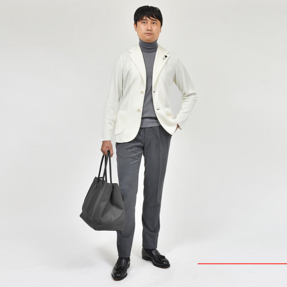 LARDINI(ラルディーニ) ウールミラノリブニットジャケット JALJM56/IV63000