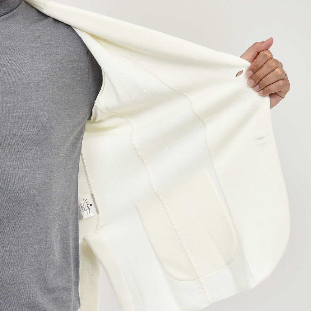 LARDINI(ラルディーニ) ウールミラノリブニットジャケット JALJM56/IV63000