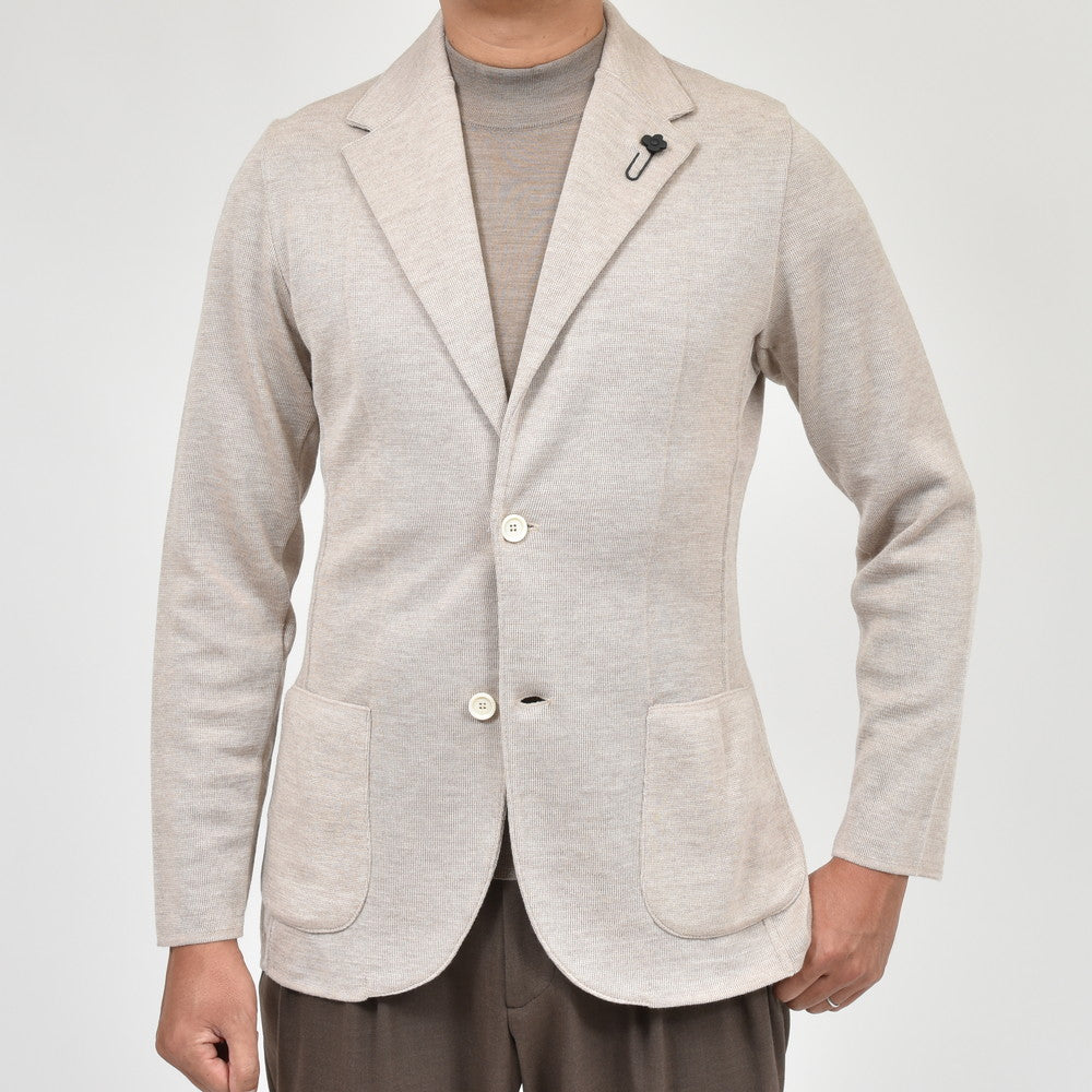 LARDINI(ラルディーニ) ウールミラノリブニットジャケット JALJM56/IV63000