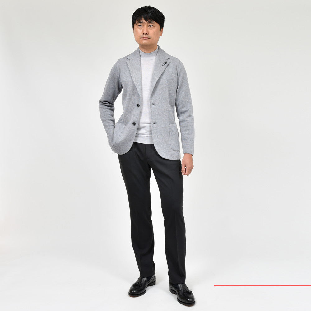 LARDINI(ラルディーニ) ウールミラノリブニットジャケット JALJM56/IV63000
