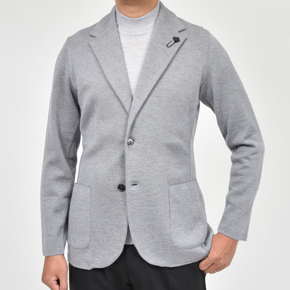 LARDINI(ラルディーニ) ウールミラノリブニットジャケット JALJM56/IV63000