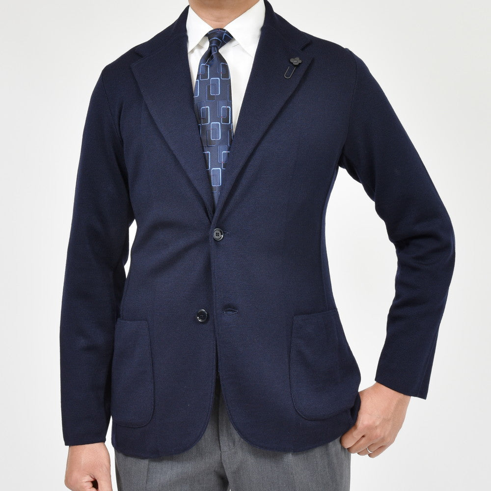 LARDINI(ラルディーニ) ウールミラノリブニットジャケット JALJM56/IV63000
